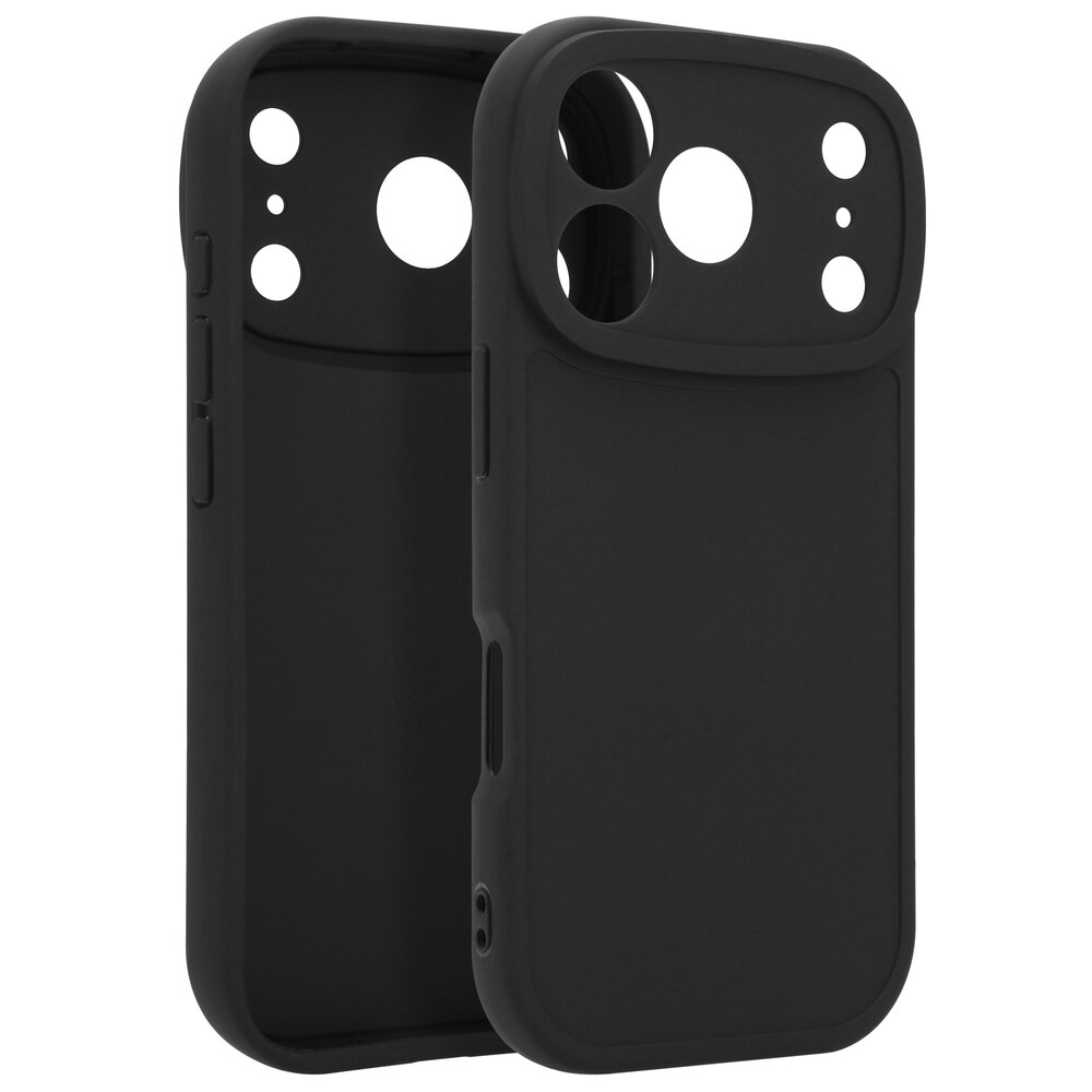 Ceezs Ceezs iPhone 17 Pro siliconen TPU hoesje (zwart)