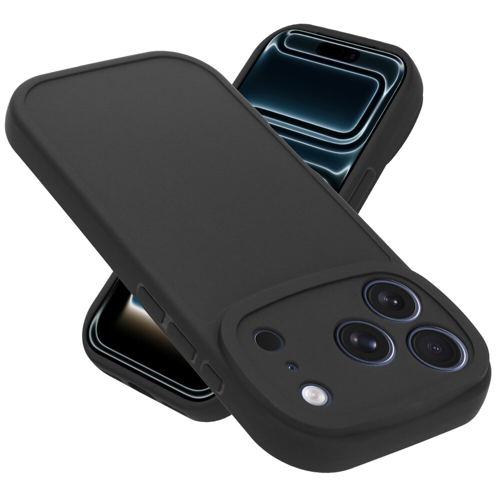 Ceezs Ceezs iPhone 17 Pro siliconen TPU hoesje (zwart)