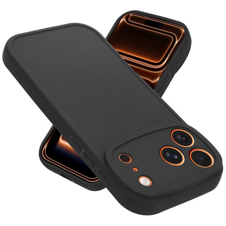 Ceezs Ceezs iPhone 17 Pro Max siliconen TPU hoesje (zwart)