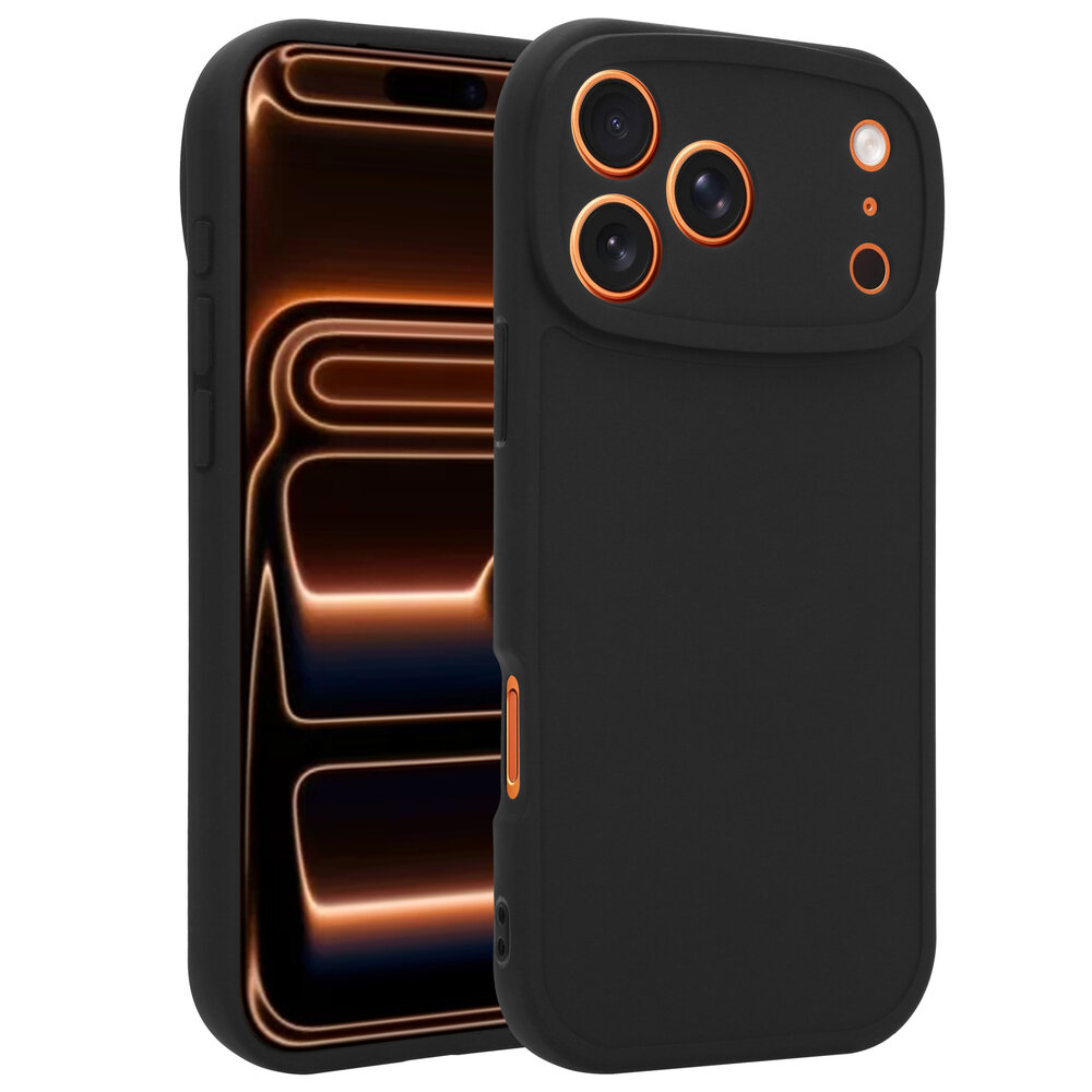 Ceezs Ceezs iPhone 17 Pro Max siliconen TPU hoesje (zwart)