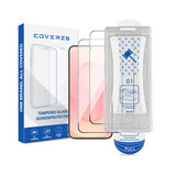 Coverzs Samsung Galaxy S24 tempered Glass screenprotector met frame (2-Pack)