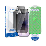 Coverzs iPhone 17 Flexibel PMMA Glass Privacy screenprotector met frame (2-Pack)