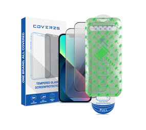 Coverzs iPhone 13 Tempered Glass Privacy screenprotector met frame (2-Pack) Coverzs iPhone 13 Tempered Glass Privacy screenprotector met frame (2-Pack)