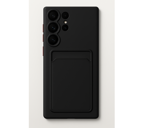 ShieldCase® Samsung Galaxy S25 Ultra siliconen hoesje met pasjeshouder (zwart)