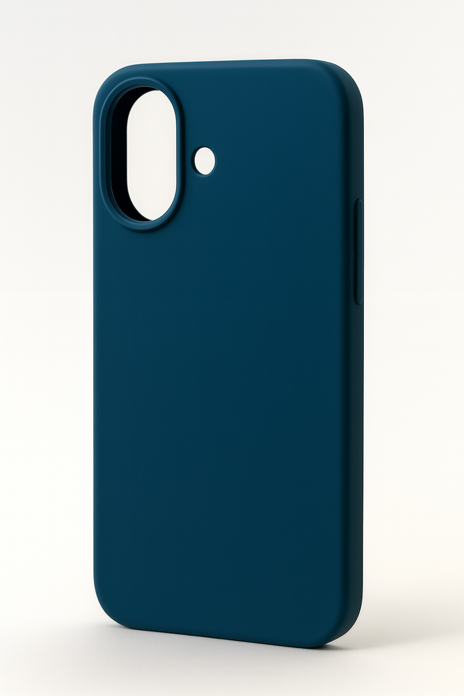 Coverzs Coverzs iPhone 16 Solid siliconen hoesje (donkerblauw)
