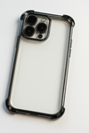 Ceezs Ceezs iPhone 15 Pro TPU Shock case met camerabescherming (zwart)