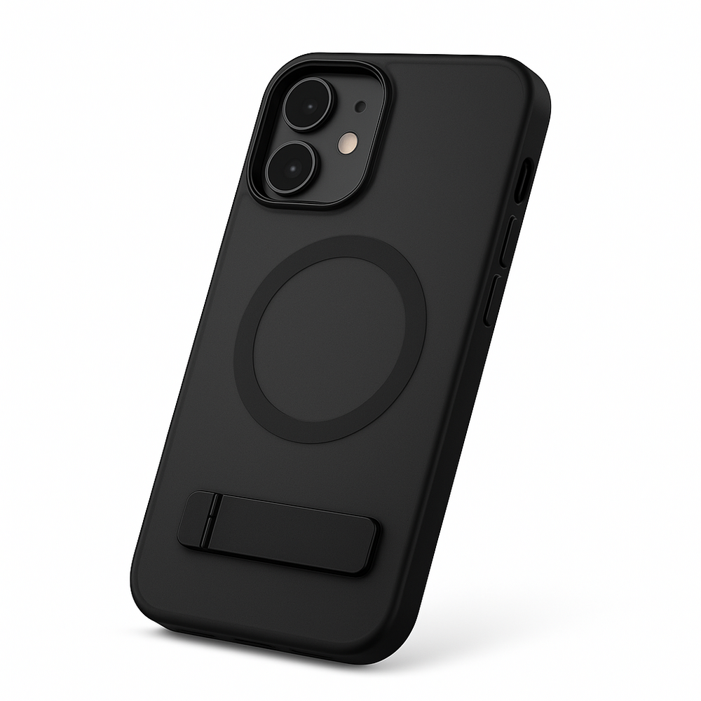 Coverzs Coverzs iPhone 13 Pro matte MagSafe case met standaard (zwart) Coverzs Coverzs iPhone 13 Pro matte MagSafe case met standaard (zwart)