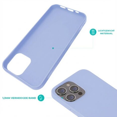 Ceezs Ceezs iPhone 15 Pro hoesje siliconen (paars)