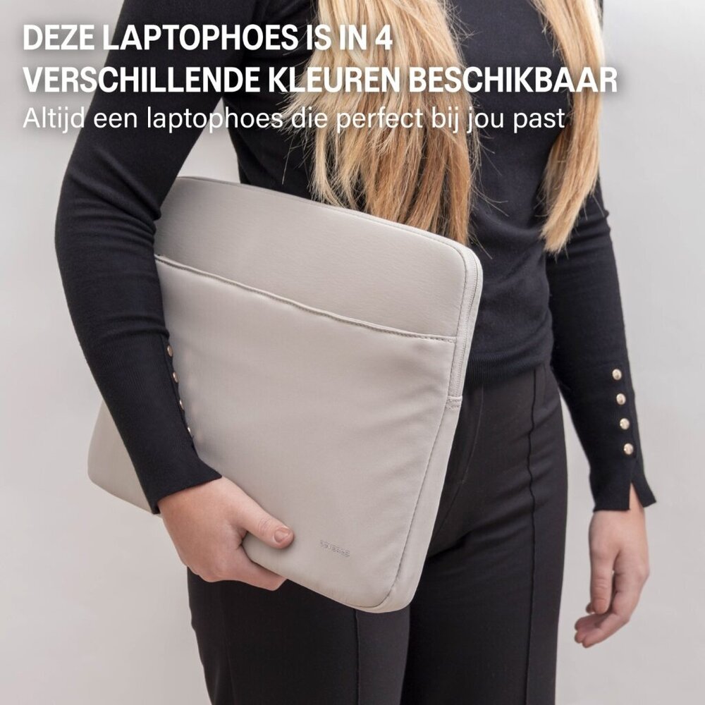 Coverzs Coverzs Luxe laptop sleeve met extra vak - 15,6 Inch (lichtgrijs) Coverzs Coverzs Luxe laptop sleeve met extra vak - 15,6 Inch (lichtgrijs)