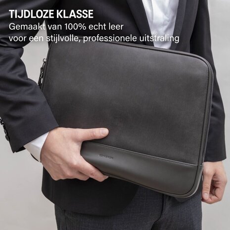 Coverzs Coverzs PU leren laptoptas - 14 inch (zwart) Coverzs Coverzs PU leren laptoptas - 14 inch (zwart)