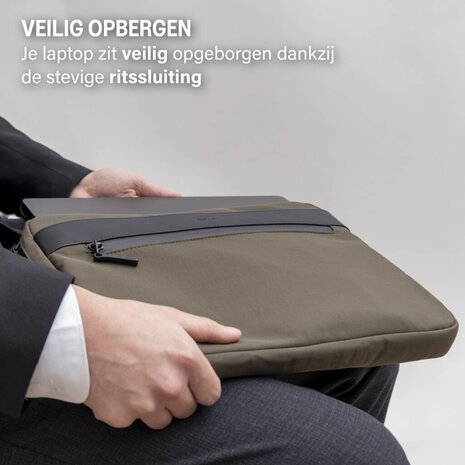 Coverzs Coverzs Nylon canvas laptoptas - 15,6 Inch (donkergroen) Coverzs Coverzs Nylon canvas laptoptas - 15,6 Inch (donkergroen)