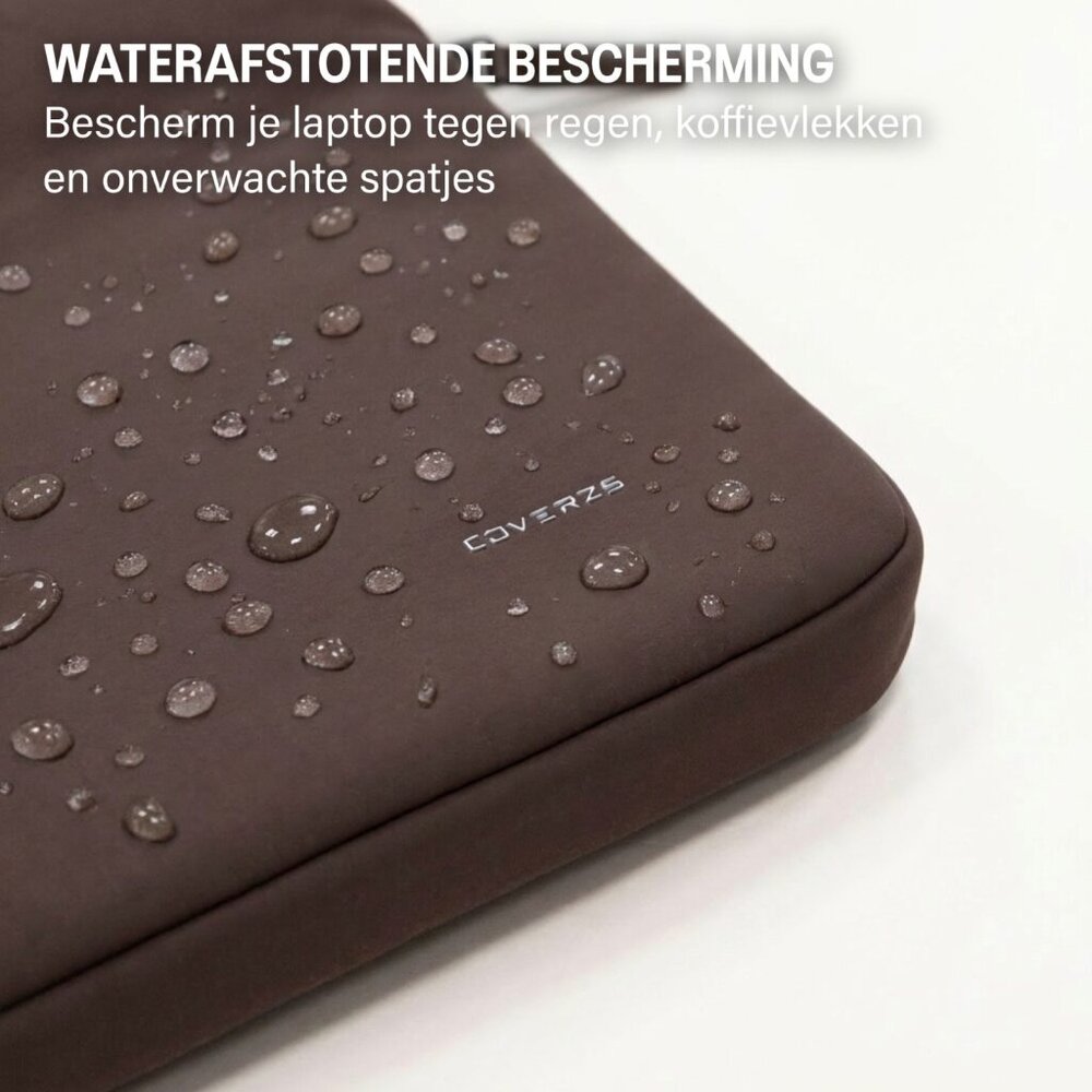 Coverzs Coverzs Luxe laptop sleeve met extra vak - 13 Inch (bordeaux) Coverzs Coverzs Luxe laptop sleeve met extra vak - 13 Inch (bordeaux)