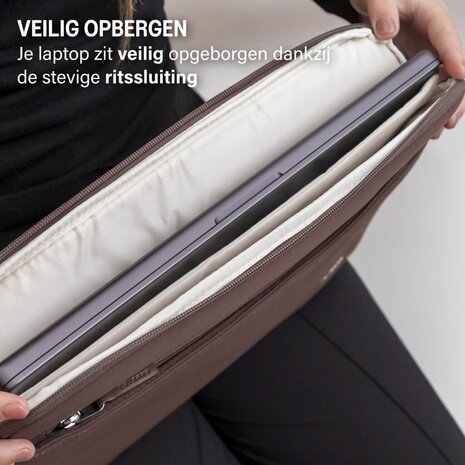 Coverzs Coverzs Luxe laptop sleeve met extra vak - 13 Inch (bordeaux) Coverzs Coverzs Luxe laptop sleeve met extra vak - 13 Inch (bordeaux)