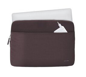 Coverzs Luxe laptop sleeve met extra vak - 13 Inch (bordeaux) Coverzs Luxe laptop sleeve met extra vak - 13 Inch (bordeaux)