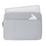 Coverzs Luxe laptop sleeve met extra vak - 13 Inch (lichtgrijs) Coverzs Luxe laptop sleeve met extra vak - 13 Inch (lichtgrijs)
