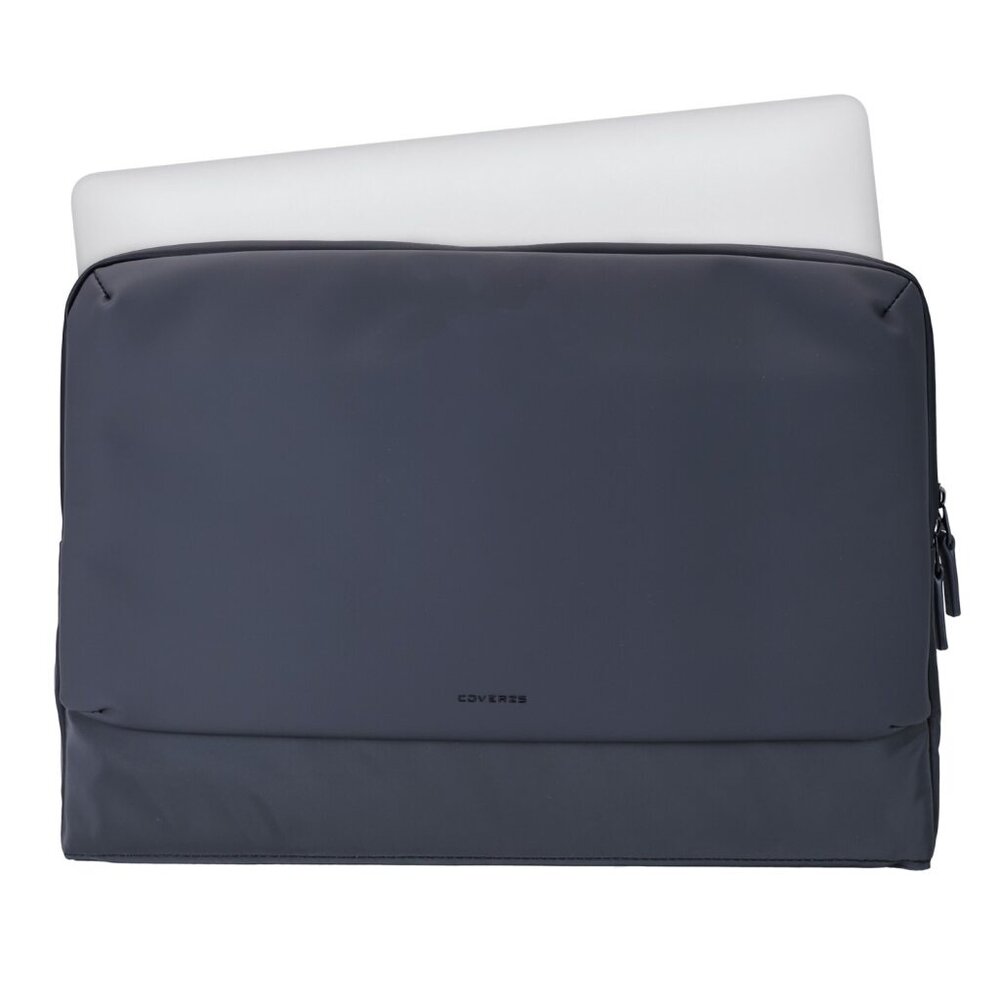 Coverzs Coverzs Nylon & PU leren laptop sleeve - 14 Inch (zwart) Coverzs Coverzs Nylon & PU leren laptop sleeve - 14 Inch (zwart)