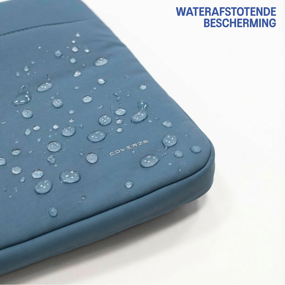 Coverzs Coverzs Luxe laptop sleeve met extra vak - 13 Inch (blauw)