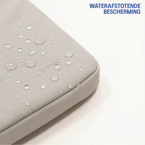 Coverzs Coverzs Luxe laptop sleeve met extra vak - 13 Inch (lichtgrijs)