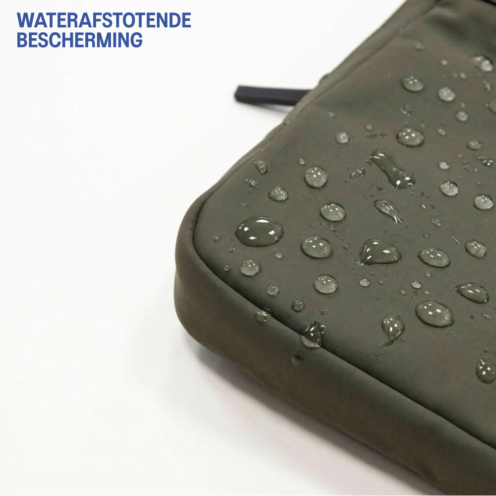 Coverzs Coverzs Nylon canvas laptoptas - 15,6 Inch (donkergroen)