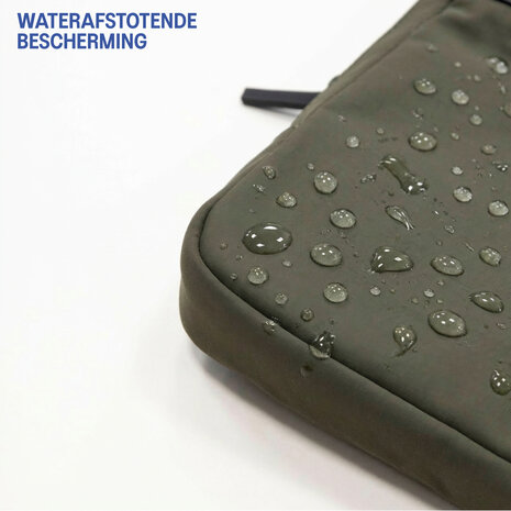 Coverzs Coverzs Nylon canvas laptoptas - 13 Inch (donkergroen)