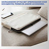 Coverzs Coverzs Nylon & PU leren laptop sleeve - 14 Inch (beige)
