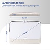 Coverzs Coverzs Nylon & PU leren laptop sleeve - 13 Inch (beige)