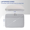 Coverzs Coverzs Luxe laptop sleeve met extra vak - 13 Inch (lichtgrijs)