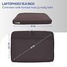 Coverzs Coverzs Luxe laptop sleeve met extra vak - 15,6 Inch (bordeaux)