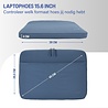 Coverzs Coverzs Luxe laptop sleeve met extra vak - 15,6 Inch (blauw)