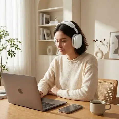 ShieldCase® ShieldCase Airpods Max 2 siliconen oorkussens & cover bundel (transparant)