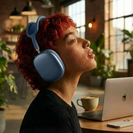 ShieldCase® ShieldCase Airpods Max siliconen oorkussens & cover bundel (donkerblauw)