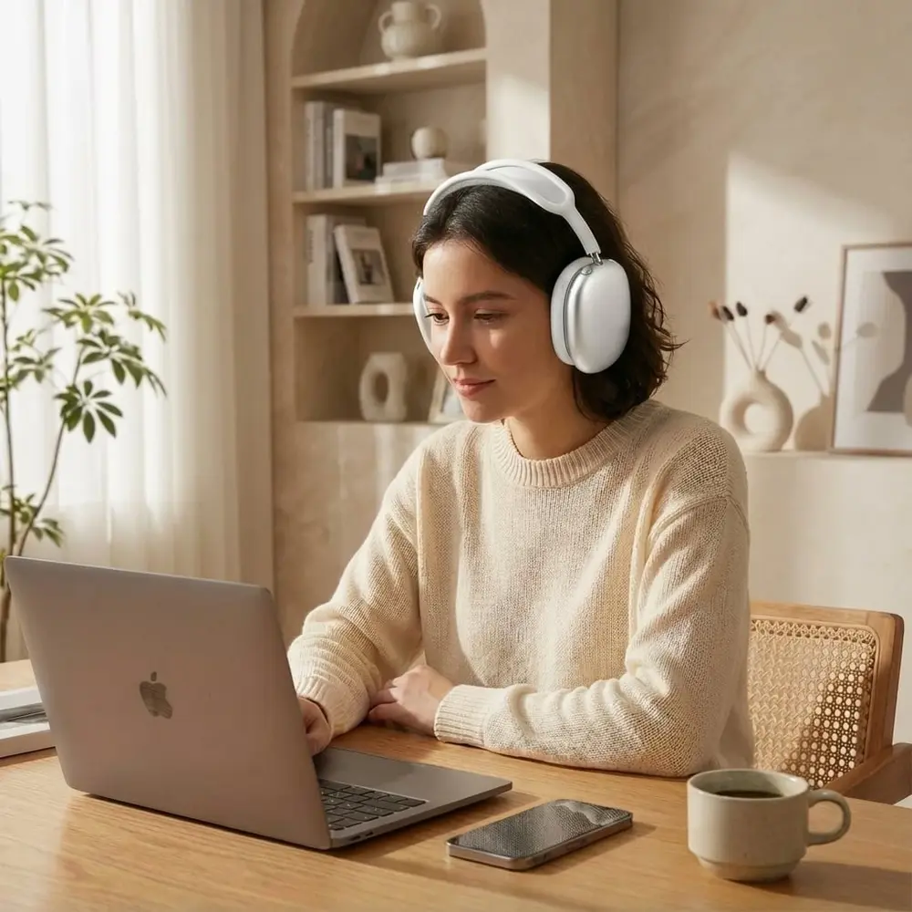 ShieldCase® ShieldCase AirPods Max siliconen covers - 4 in 1 set (sterrenlicht)