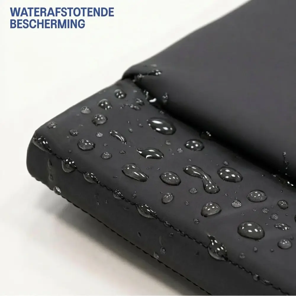 Coverzs Coverzs Nylon & PU leren laptop sleeve - 15,6 Inch (zwart)