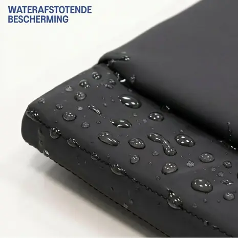 Coverzs Coverzs Nylon & PU leren laptop sleeve - 15,6 Inch (zwart)