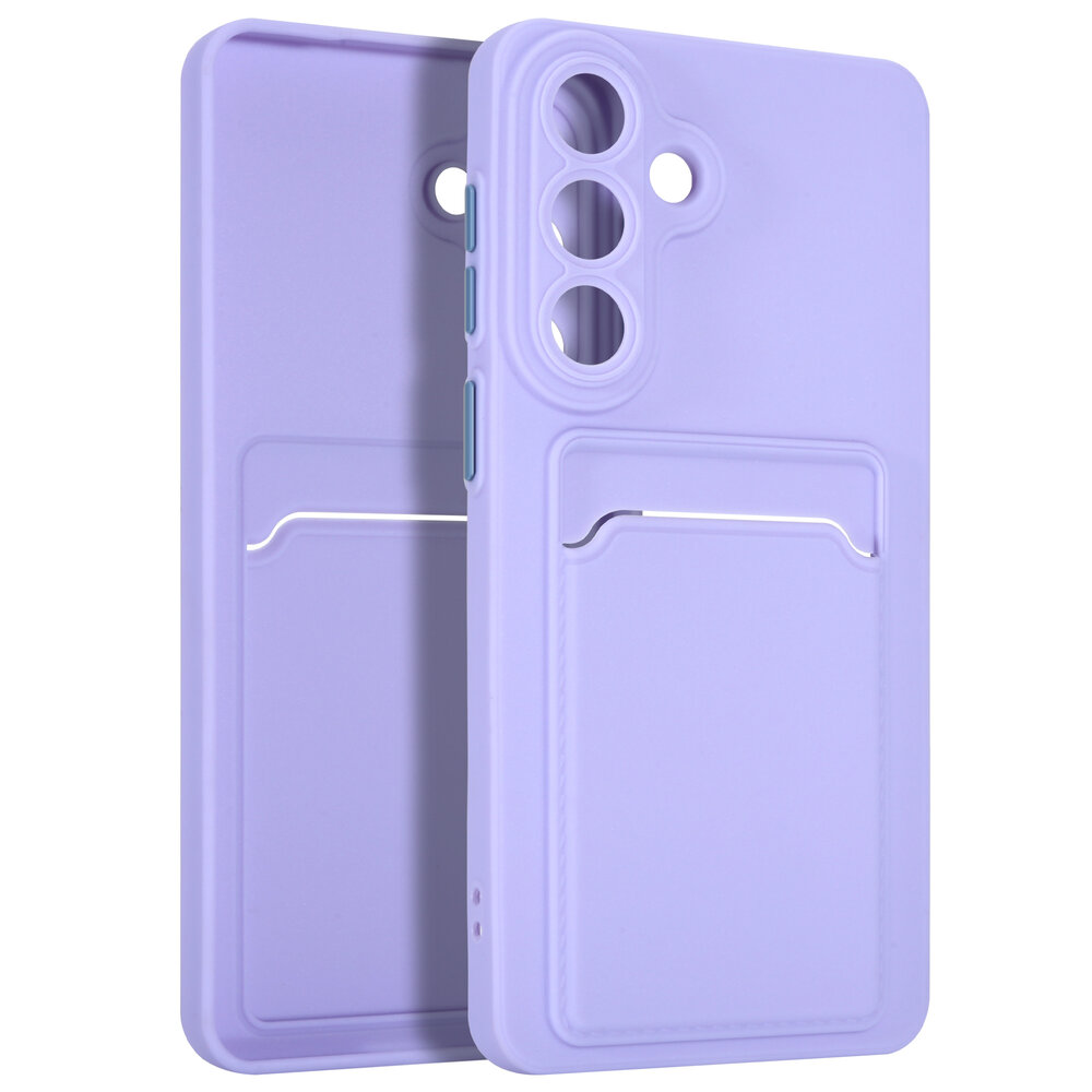 ShieldCase® ShieldCase Samsung Galaxy S26 Plus siliconen hoesje met pasjeshouder (paars)