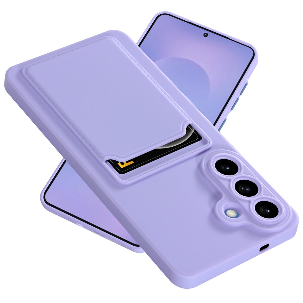 ShieldCase® ShieldCase Samsung Galaxy S26 Plus siliconen hoesje met pasjeshouder (paars)