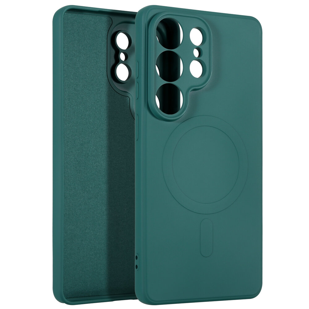 ShieldCase® ShieldCase Samsung Galaxy S26 Ultra siliconen MagSafe back cover (donkergroen)