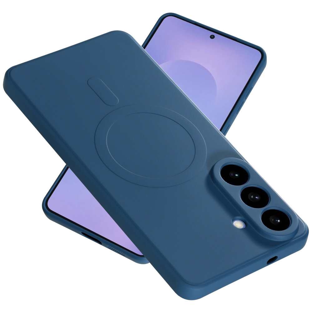ShieldCase® ShieldCase Samsung Galaxy S26 Plus siliconen MagSafe back cover (donkerblauw)