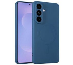 ShieldCase® Samsung Galaxy S26 Plus siliconen MagSafe back cover (donkerblauw)