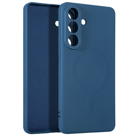 ShieldCase® ShieldCase Samsung Galaxy S26 Plus siliconen MagSafe back cover (donkerblauw)