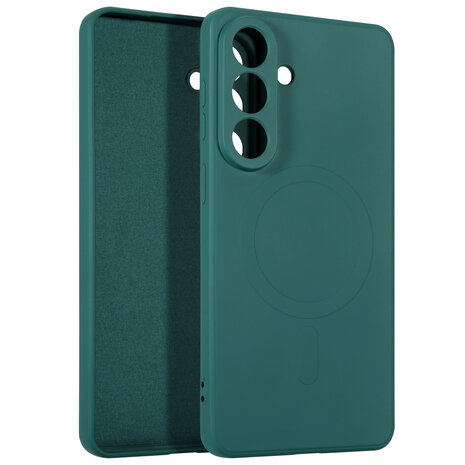 ShieldCase® ShieldCase Samsung Galaxy S26 Plus siliconen MagSafe back cover (donkergroen)