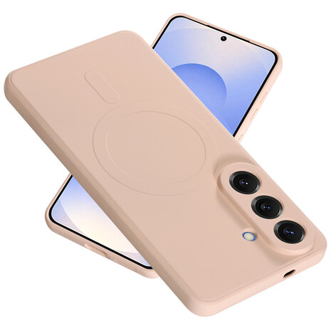 ShieldCase® ShieldCase Samsung Galaxy S26 siliconen MagSafe back cover (roze)