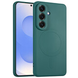 ShieldCase® Samsung Galaxy S26 siliconen MagSafe back cover (donkergroen)