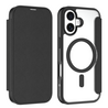 Coverzs Coverzs iPhone 16 MagSafe bookcase (transparant / zwart)