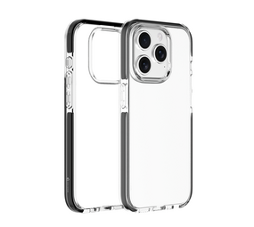 Coverzs iPhone 15 Pro transparant shockproof hoesje (zwart) Coverzs iPhone 15 Pro transparant shockproof hoesje (zwart)