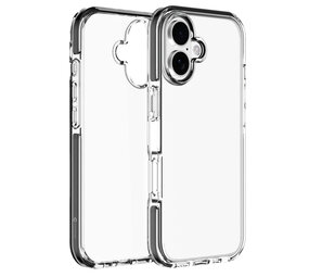 Coverzs iPhone 17 transparant shockproof hoesje (zwart)