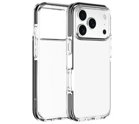 Coverzs iPhone 17 Pro transparant shockproof hoesje (zwart)