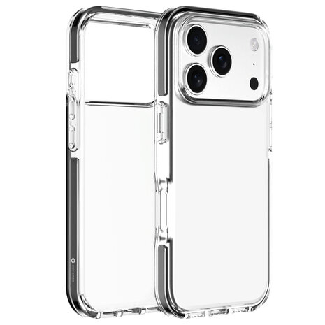 Coverzs Coverzs iPhone 17 Pro transparant shockproof hoesje (zwart)