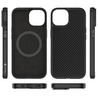 Coverzs Coverzs iPhone 15 kevlar MagSafe siliconen hoesje (zwart)
