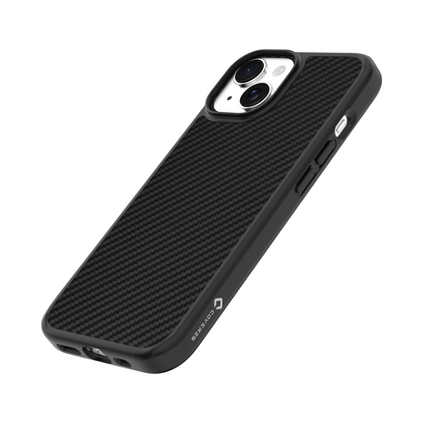 Coverzs Coverzs iPhone 15 kevlar MagSafe siliconen hoesje (zwart)